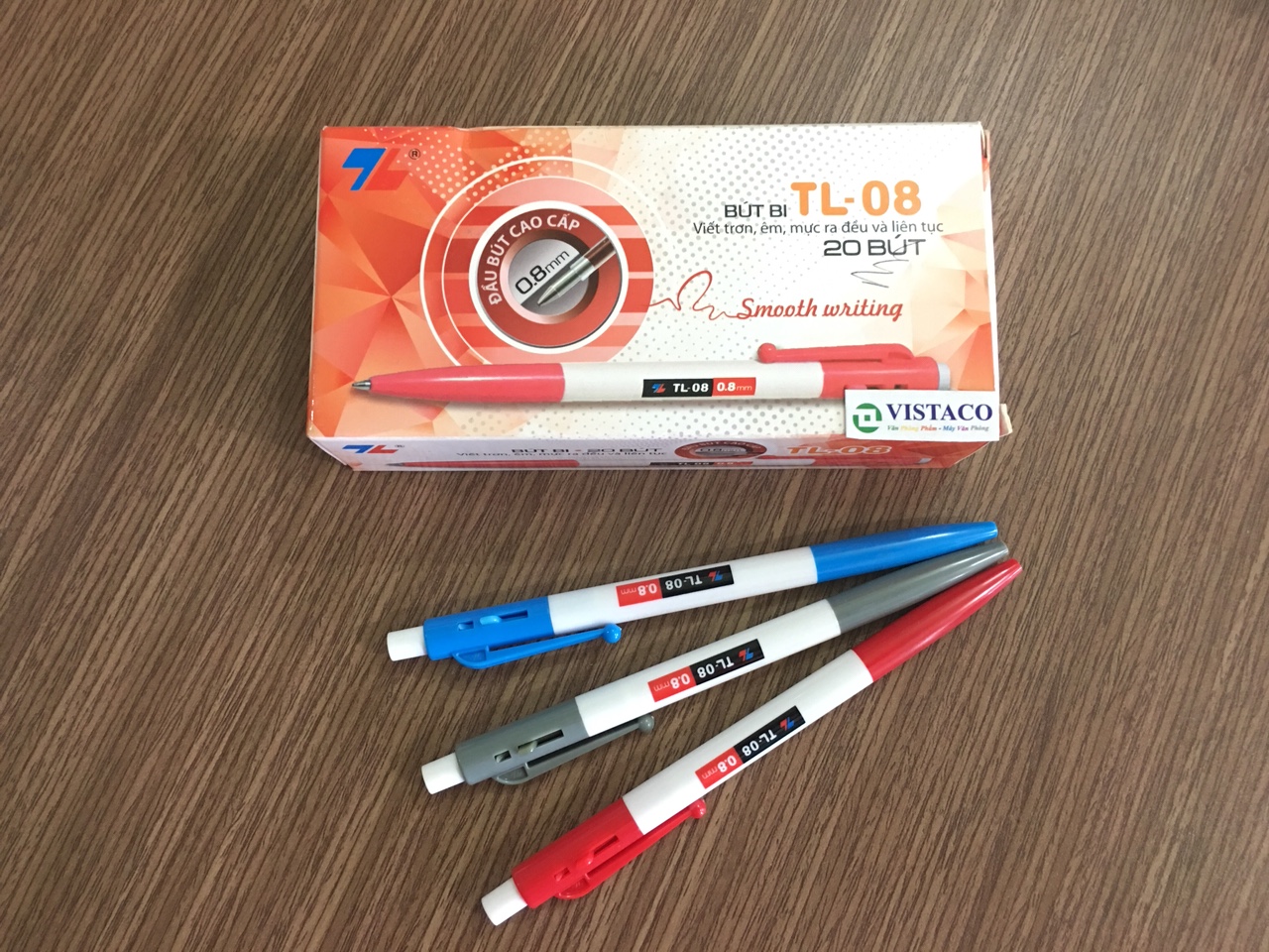 Bút bi TL08 đỏ Thiên Long