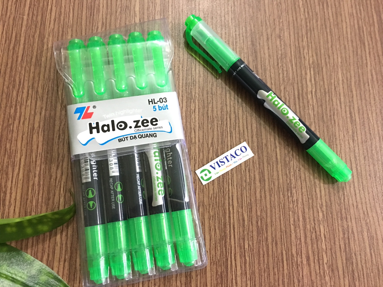 Bút dạ quang HL-03 xanh lá Thiên Long