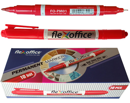 Bút lông dầu FO-PM01 đỏ Flexoffice