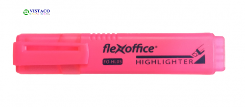 Bút dạ quang FO HL-05 hồng Flexoffice