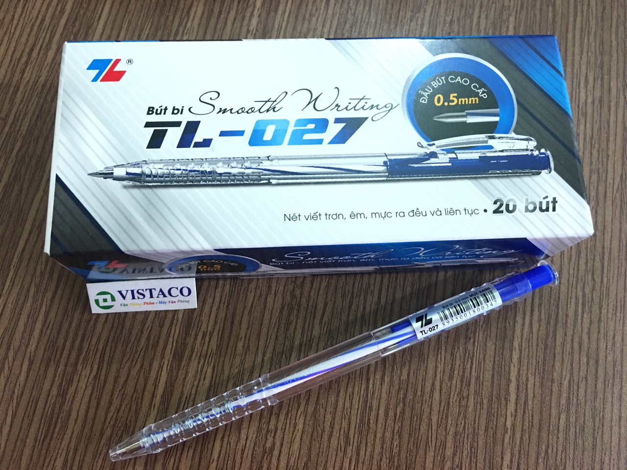 Bút bi TL027 xanh Thiên Long
