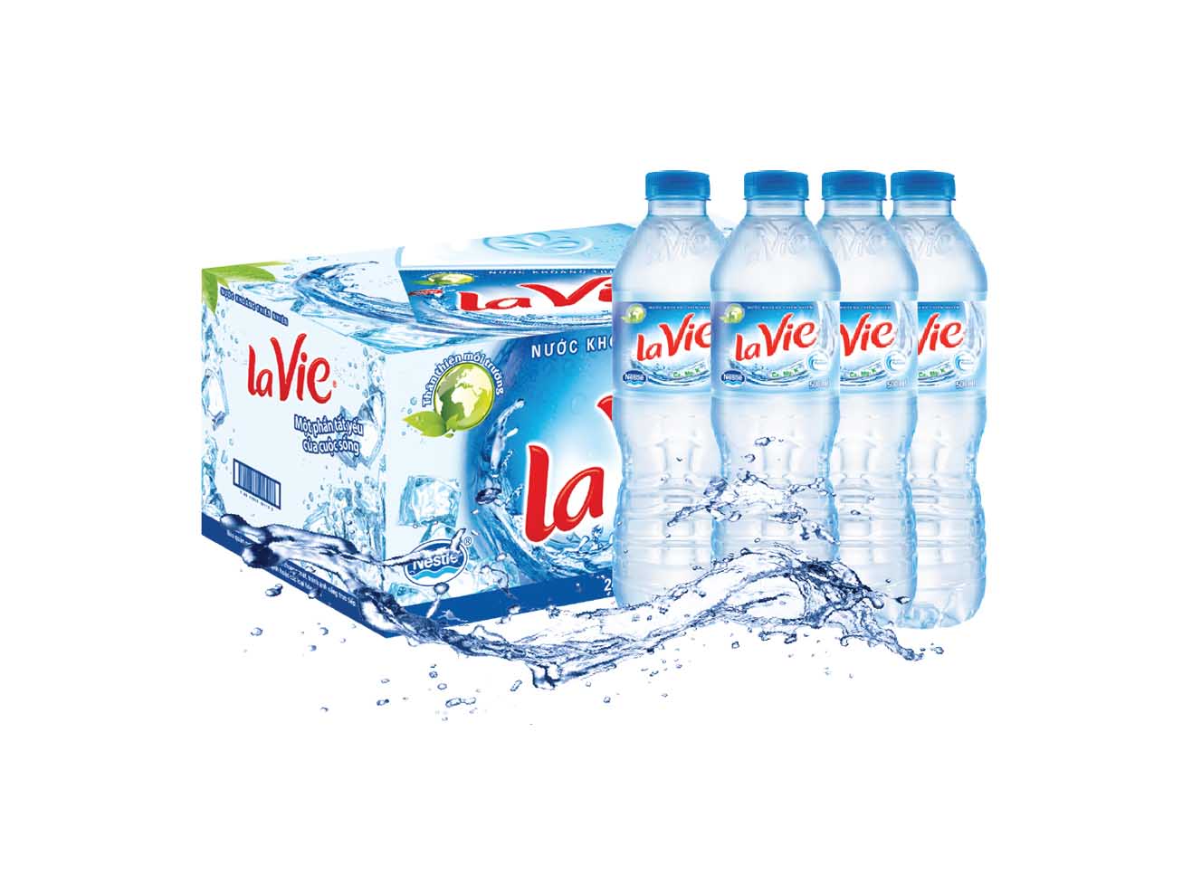 Nước uống tinh khiết thiên nhiên Lavie 500ml*24 chai