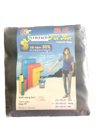 Túi đựng rác đen cuộn không lõi trung/1kg